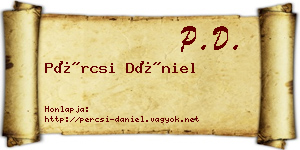 Pércsi Dániel névjegykártya