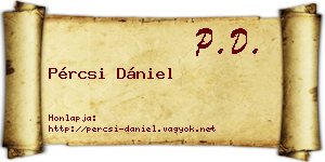 Pércsi Dániel névjegykártya
